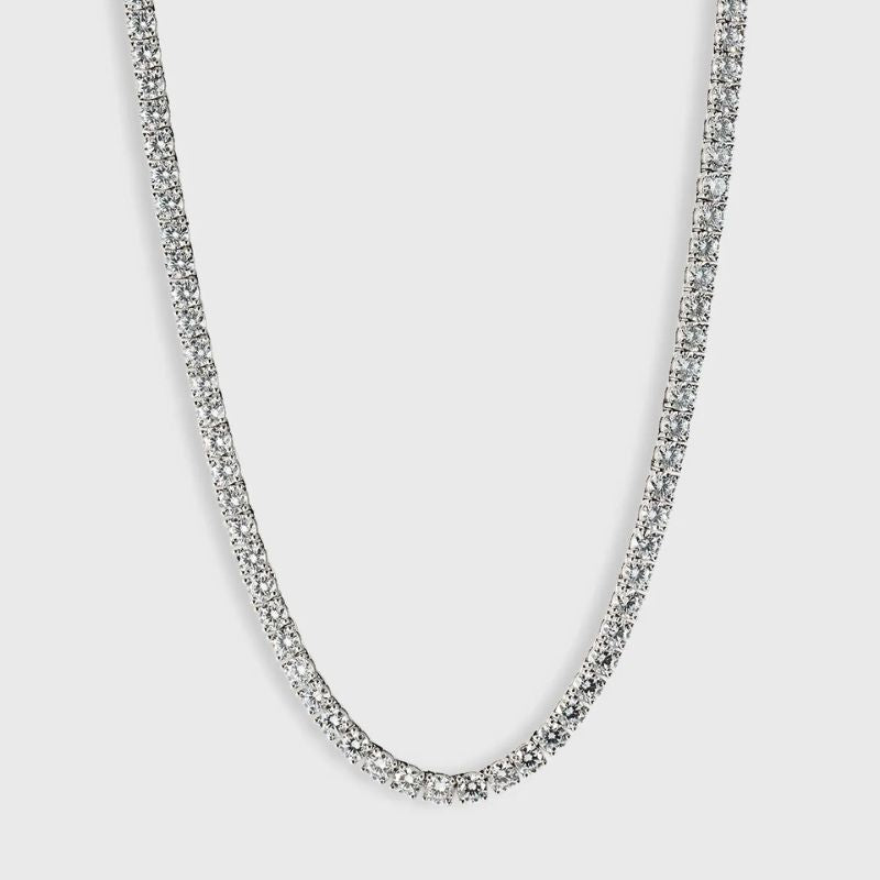 tennis chain men uk 5mm white cz