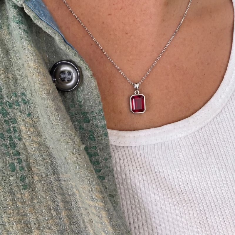 Ruby Pendant Necklace