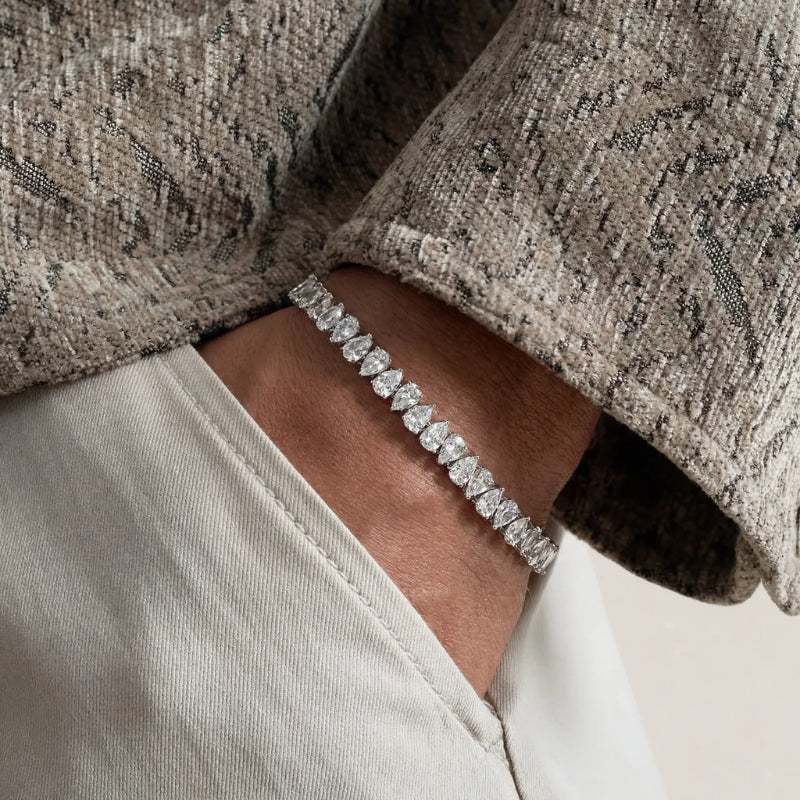 White Drop Tennis Bracelet