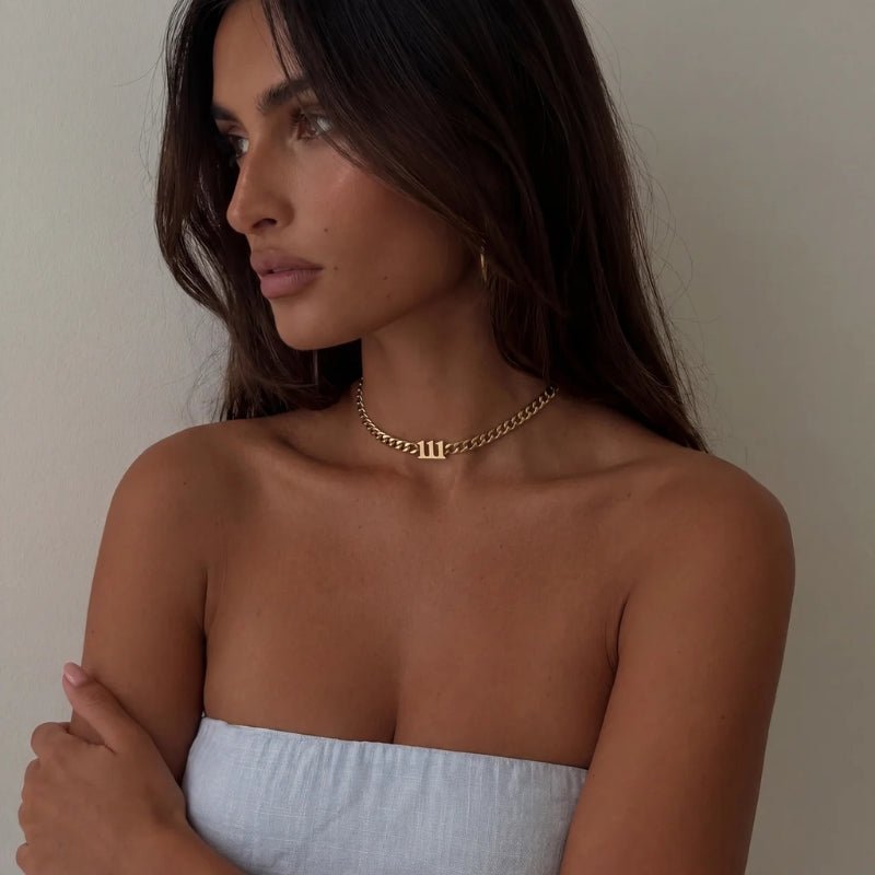 Angel Number Gold Choker | Monrich