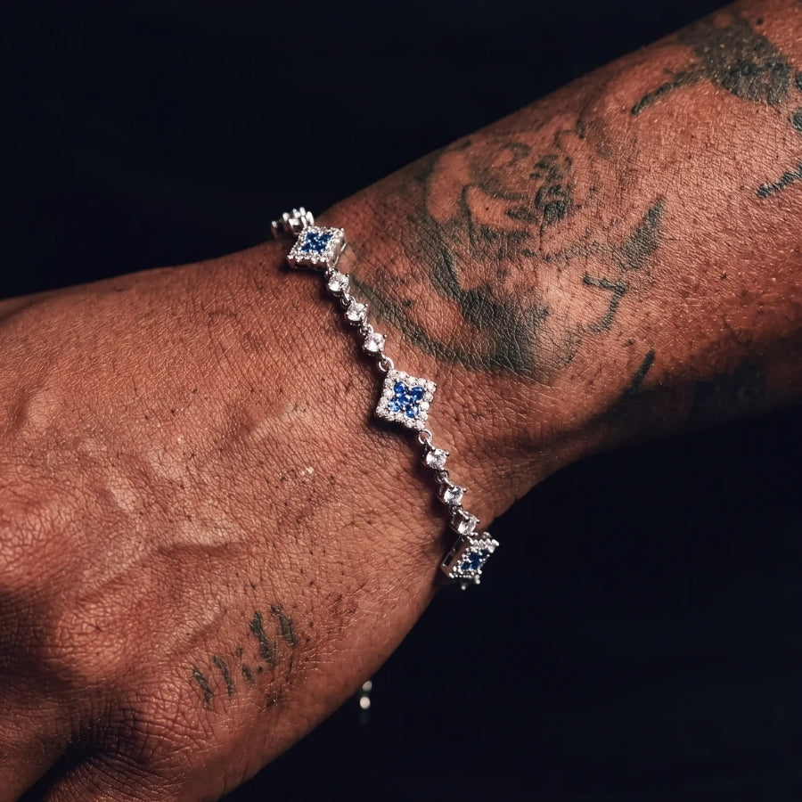 Azure Crest Tennis Bracelet