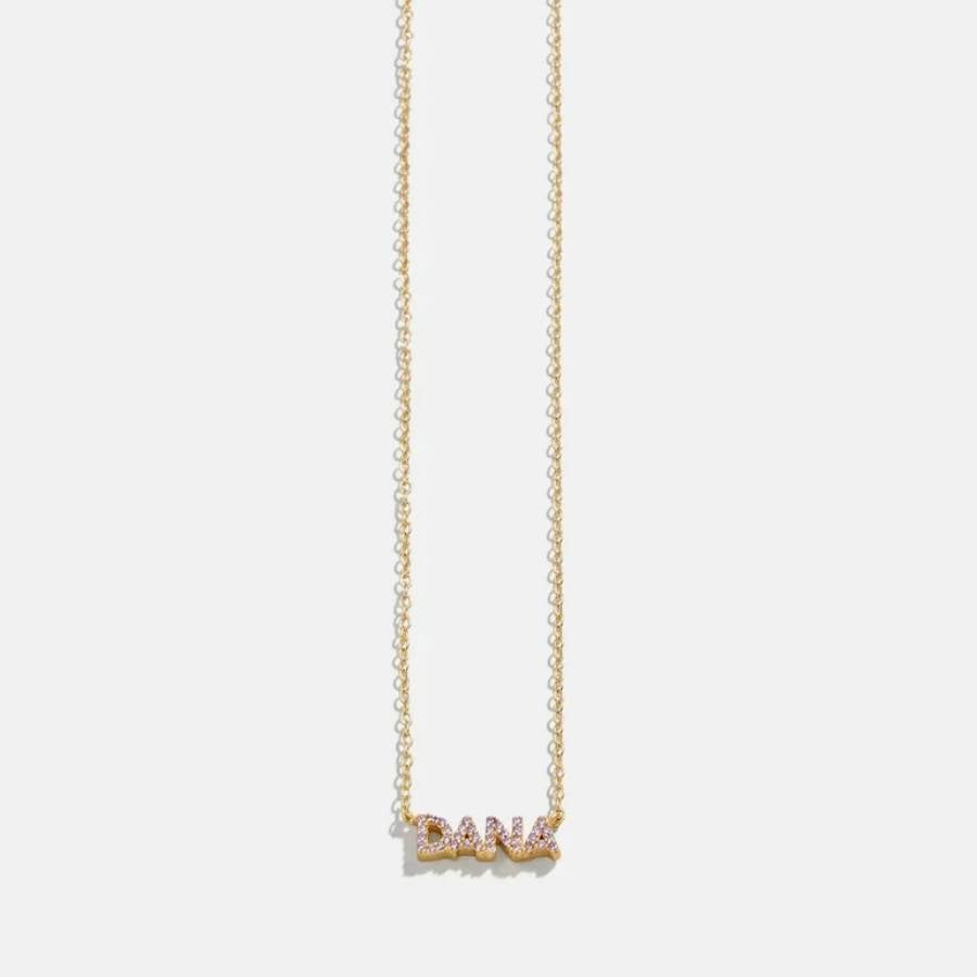 Colour Theory Birthstone Name Necklace#Birthstone_June - Light Amethyst