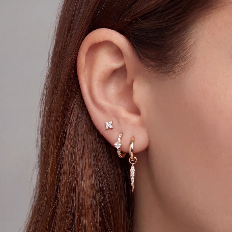 Diamond Stud Earrings - Clara Mini | Monrich