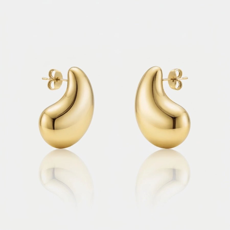 Drop Stud Earrings in 18K gold or silver finish