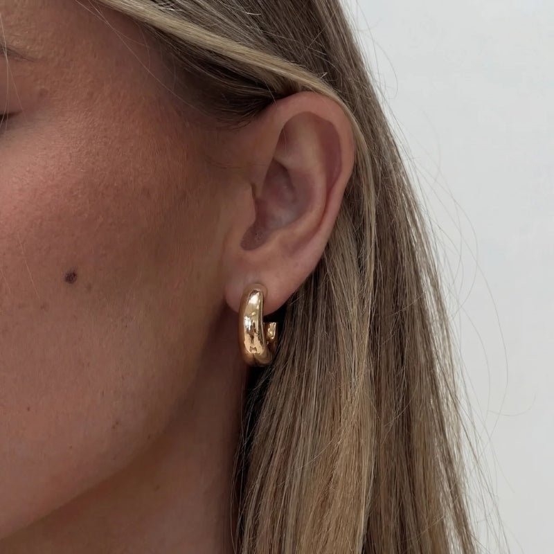 Gold Hoop Earrings - Nadine Chunky | Monrich