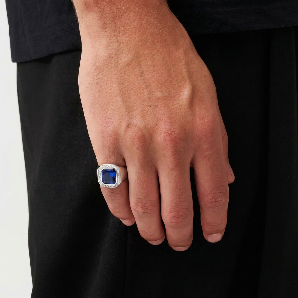 Square Cut Stone Ring
