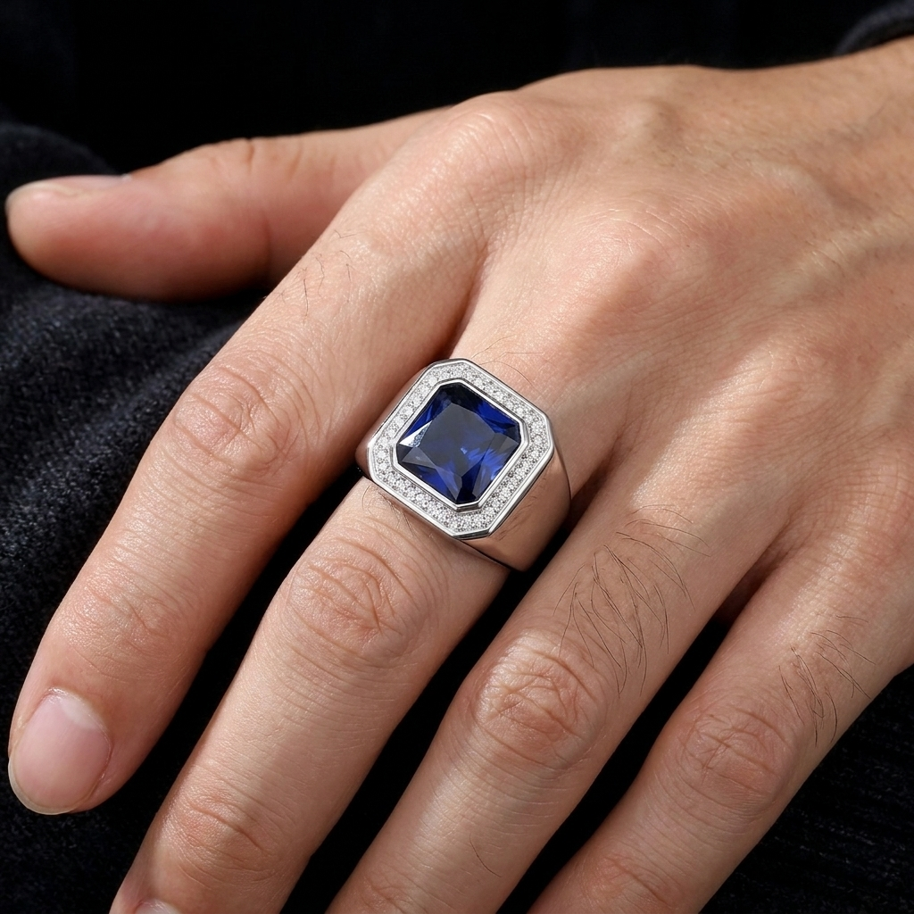 Square Cut Stone Ring