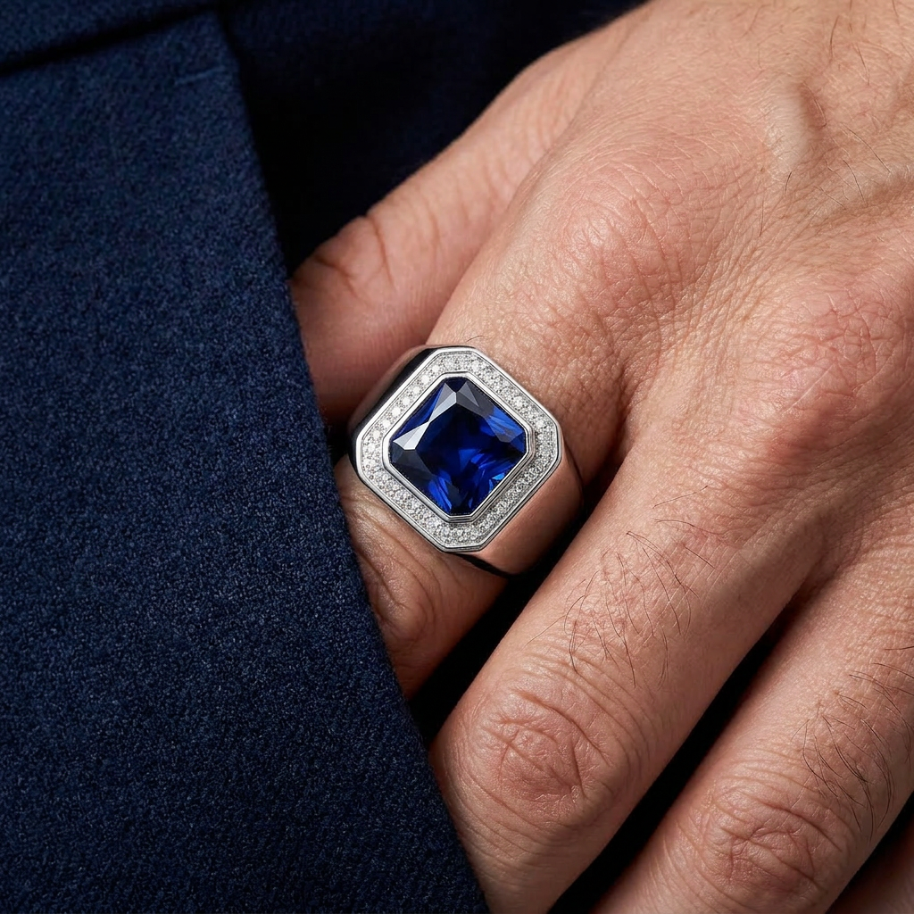 Square Cut Stone Ring