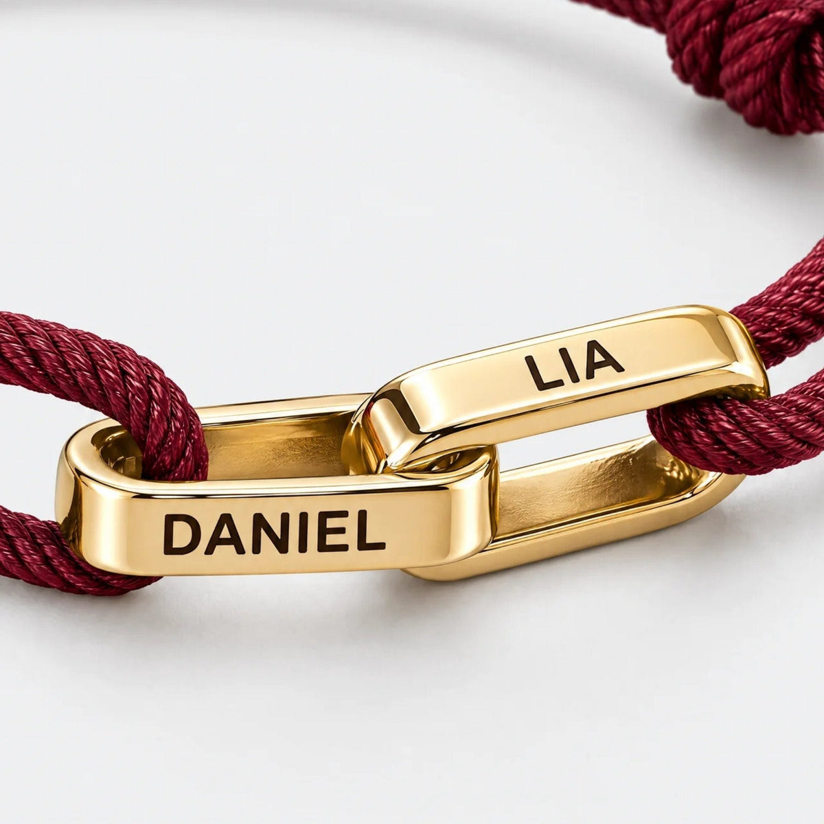 Interlocking Custom Name Cord Bracelet | Monrich