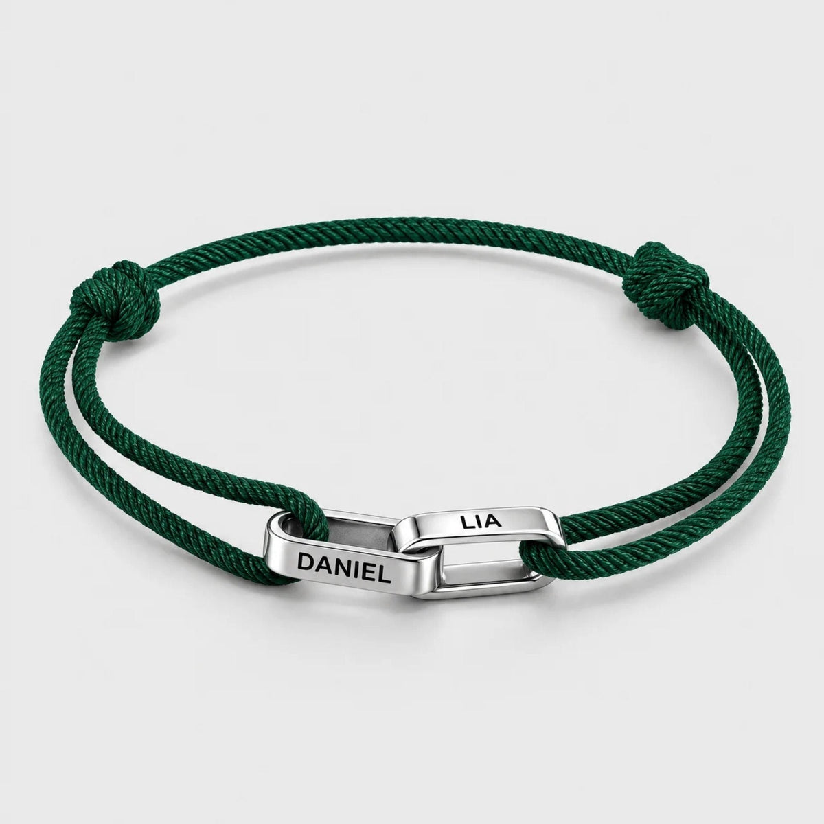 Interlocking Custom Name Cord Bracelet | Monrich