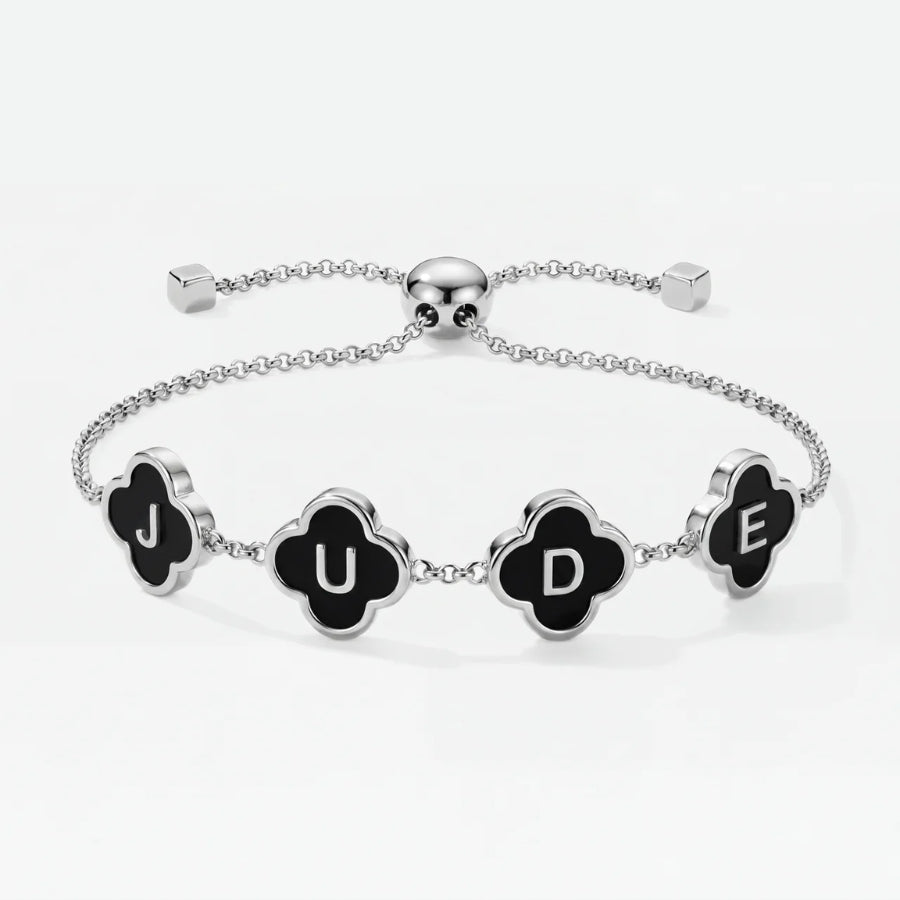 Clover Initial Bracelet