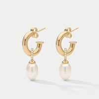 Pearl Drop Earrings - Nala Hoop