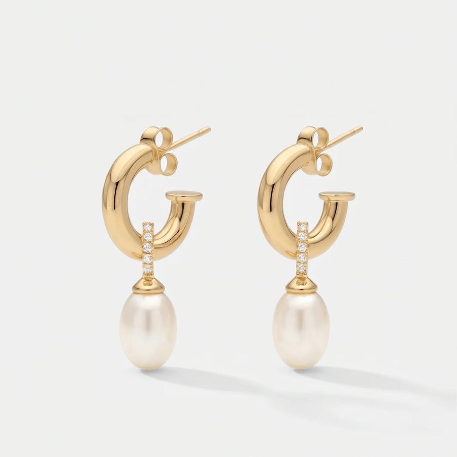 Nala Pearl Earrings in 18K gold