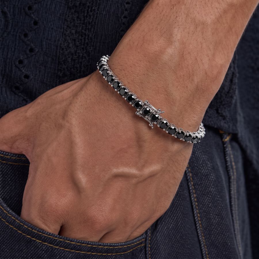 Onyx Veil Tennis Bracelet