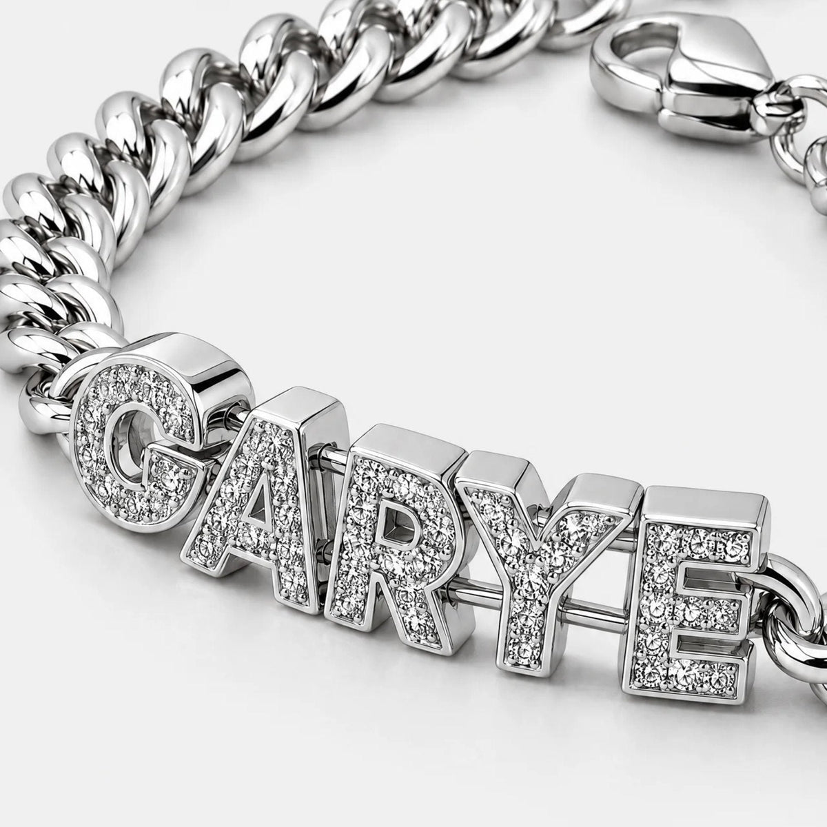 Pavé Block Letter Custom Name Bracelet | Monrich
