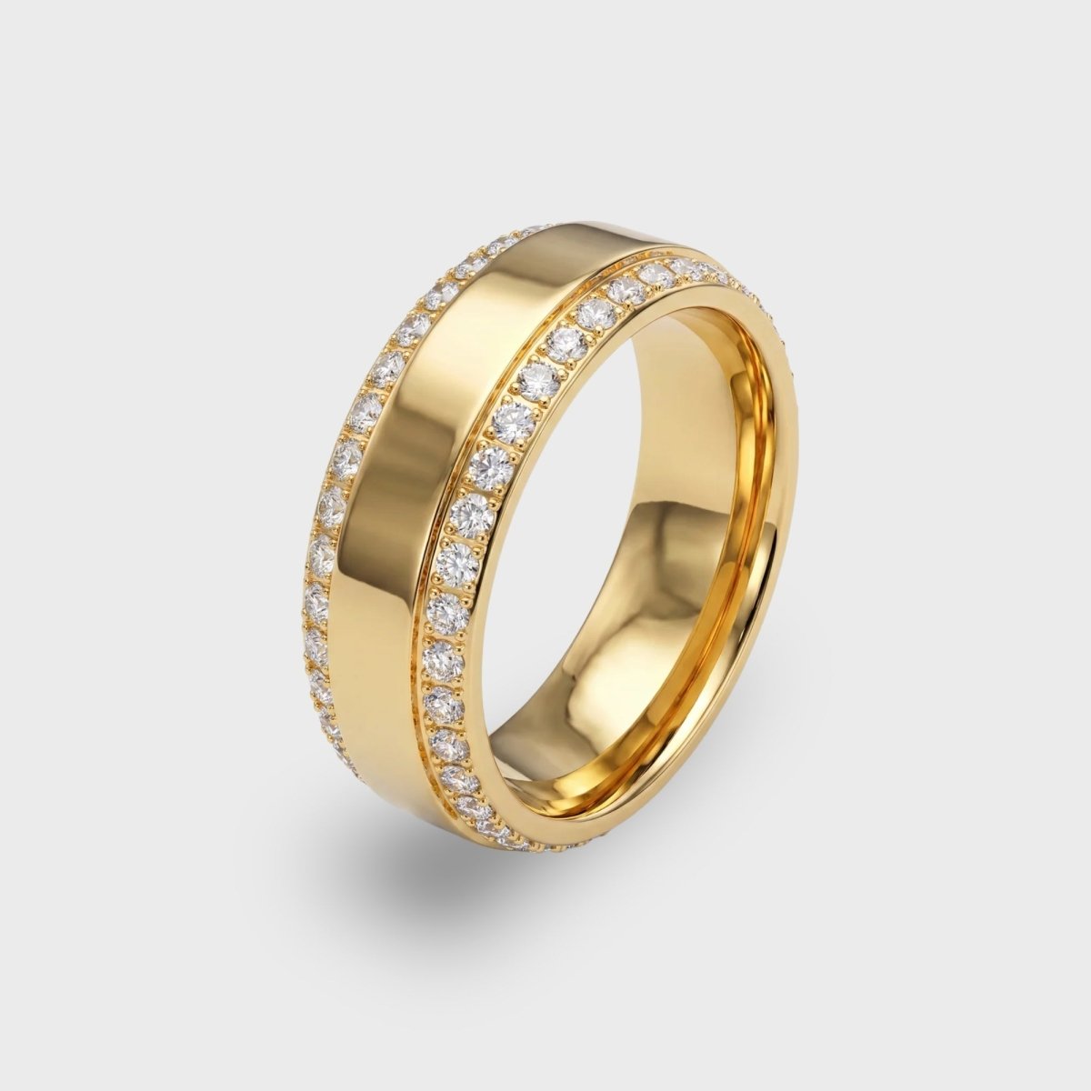 Personalised Name Ring - Double Band - Gold | Monrich