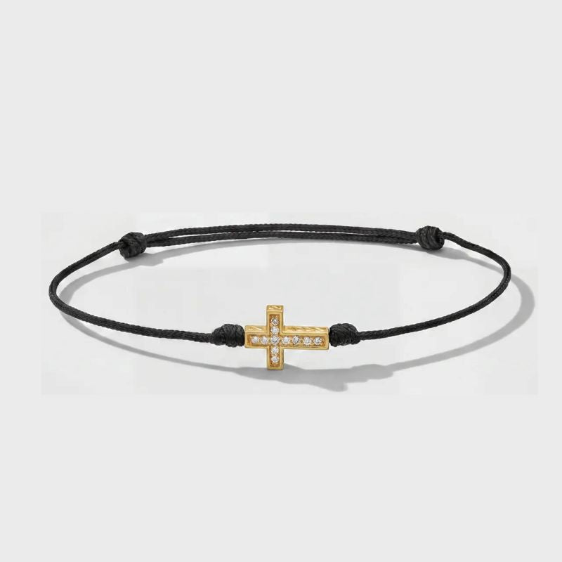 Cross Cord Tennis Bracelet