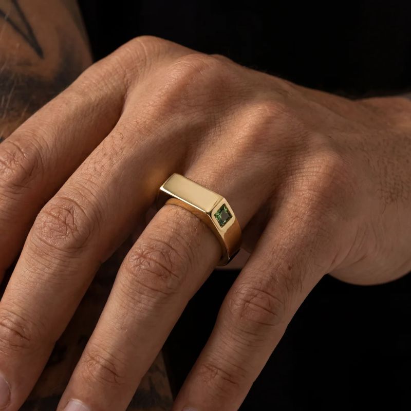 Side Emerald Ring