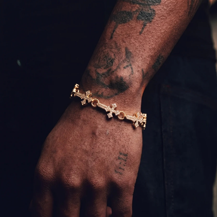 Sanctus Cross Link Bracelet