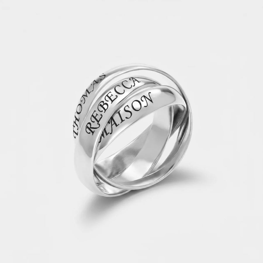 Trio Bond Custom Ring full angle view