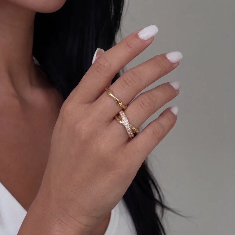 Wave Ring - Organic Stacking Band | Monrich