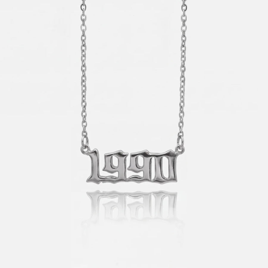initial necklace men silver custom