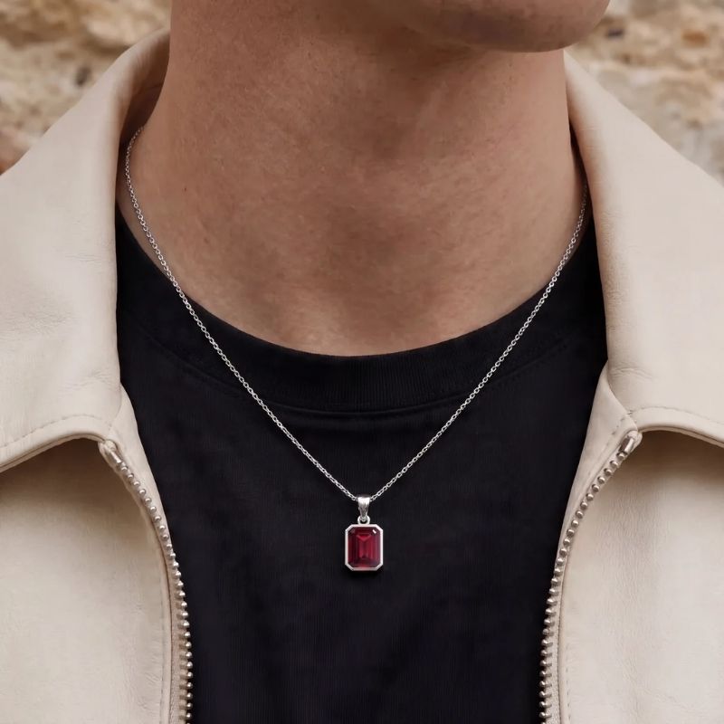 Ruby Pendant Necklace