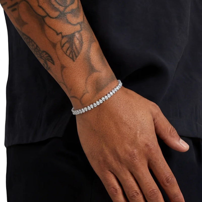 White Drop Tennis Bracelet