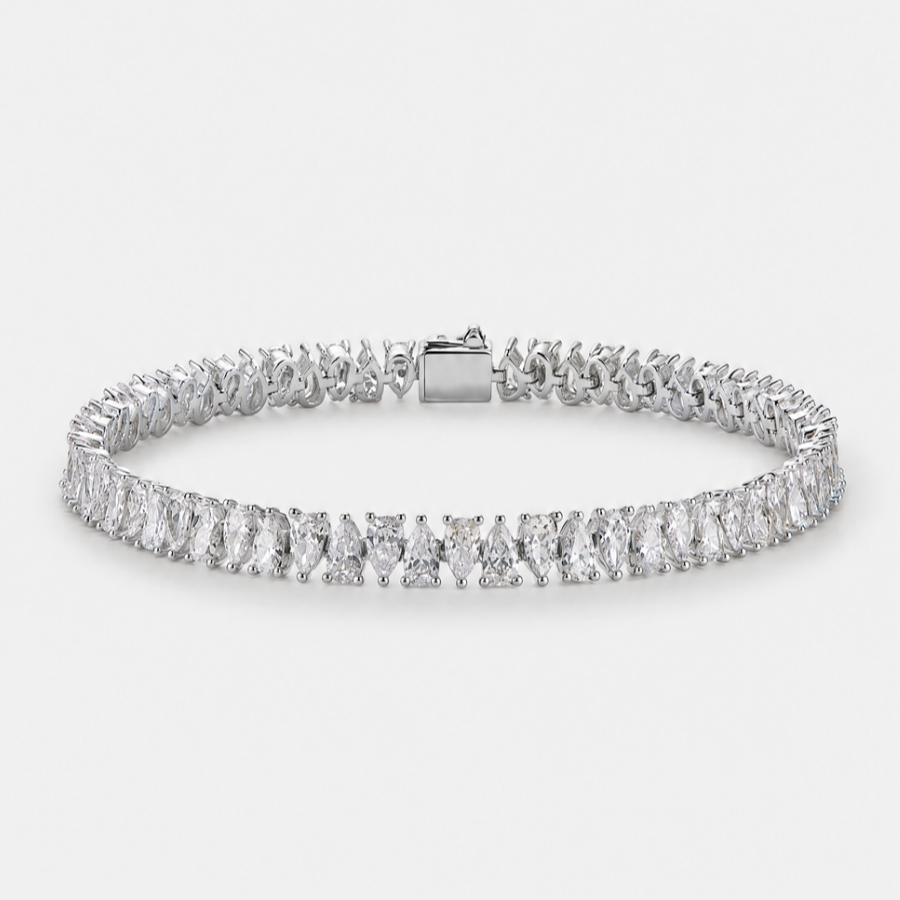 White Drop Tennis Bracelet