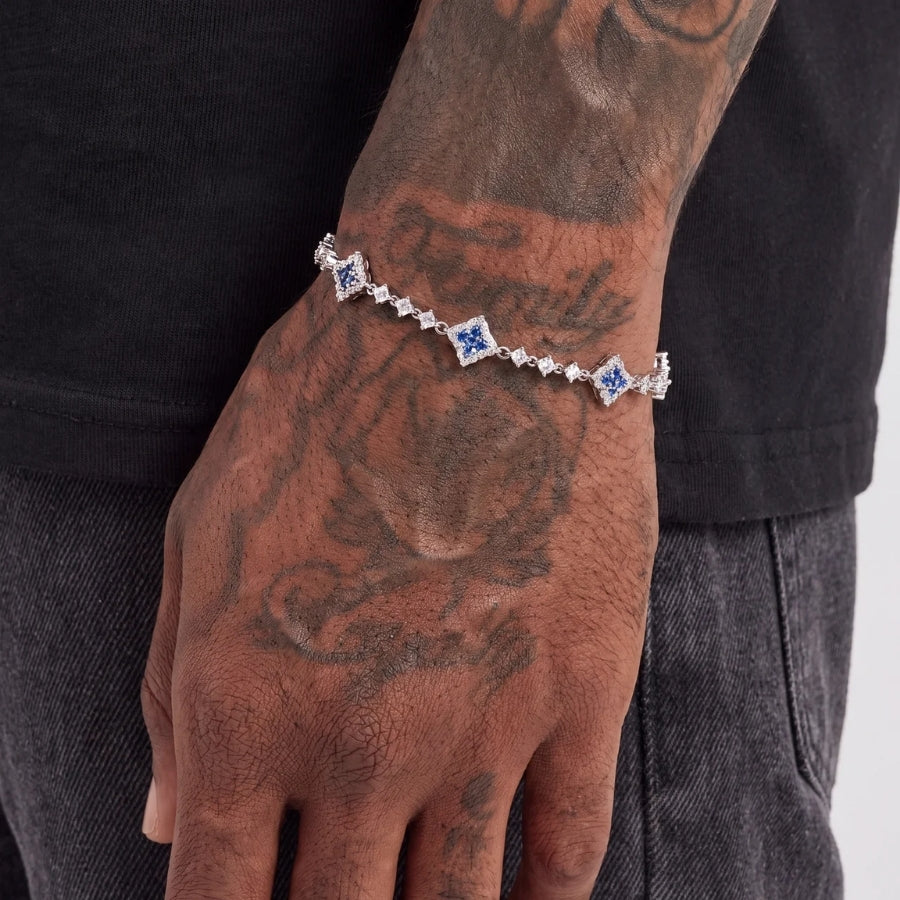 Azure Crest Tennis Bracelet