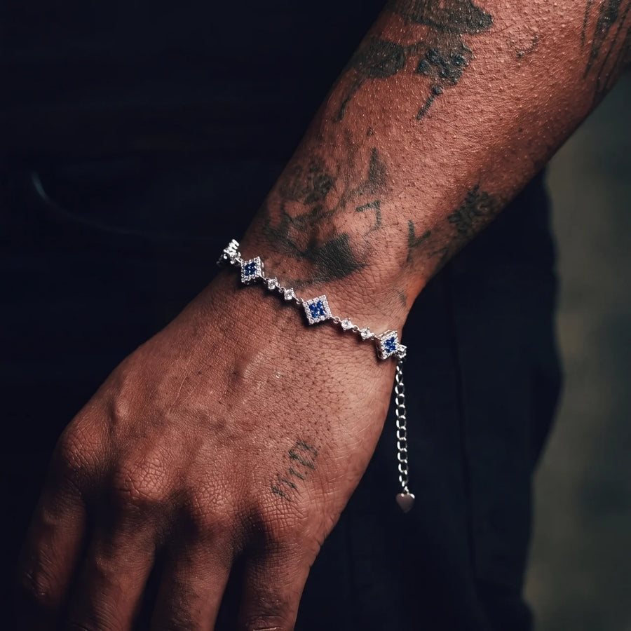 Azure Crest Tennis Bracelet