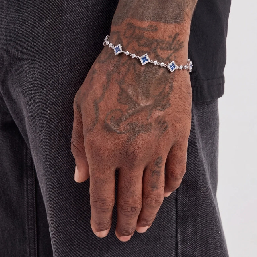 Azure Crest Tennis Bracelet