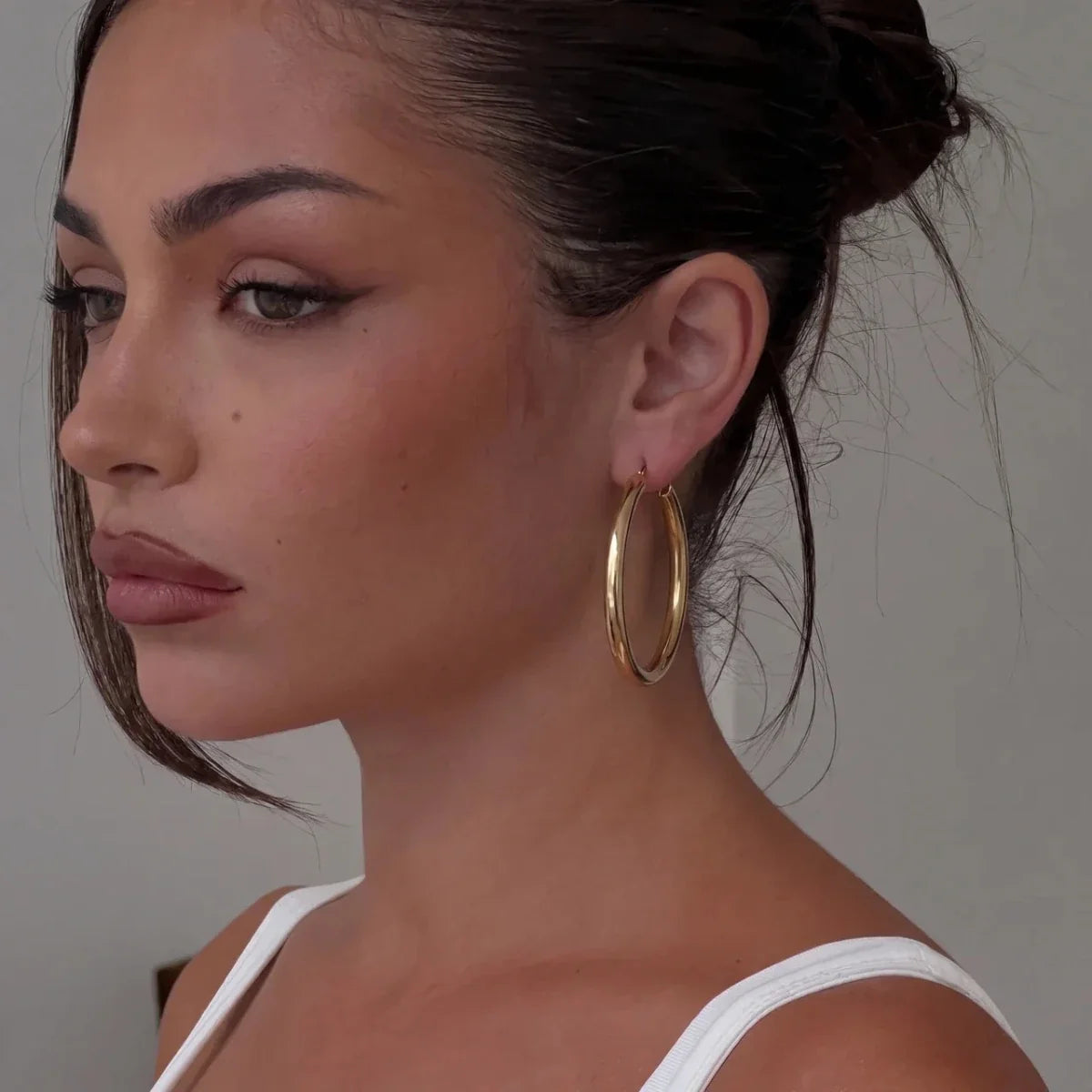 Gold Hoop Earrings - Classic Chunky | Monrich