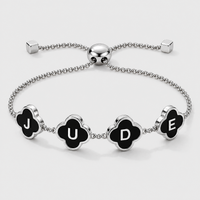 Clover Initial Bracelet