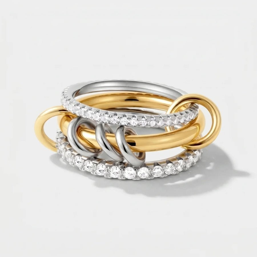Pavé Multi Layer Ring in 18K gold