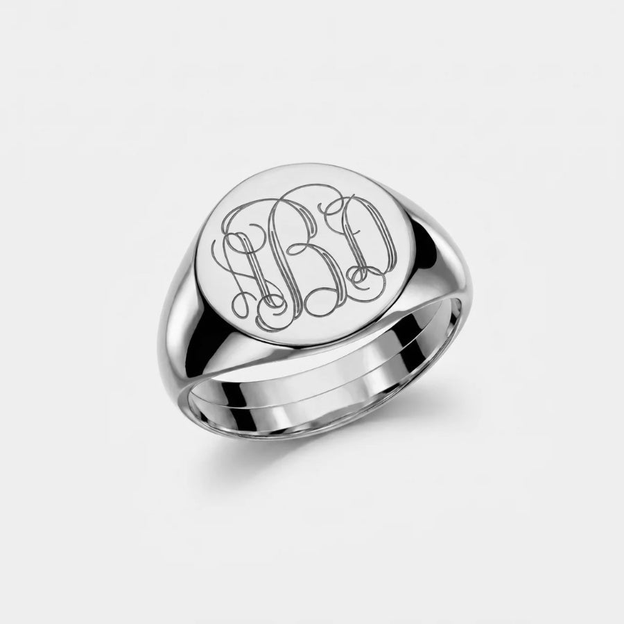 Personalised Signet Ring close-up view
