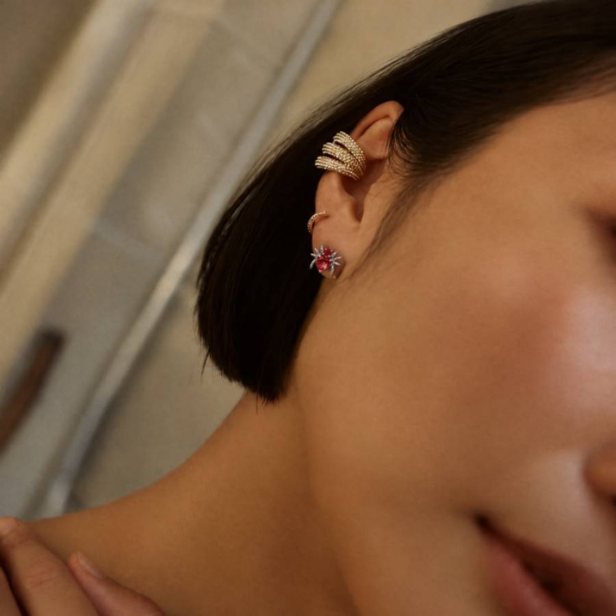 Pick Of The Patch Pavé Pumpkin Studs