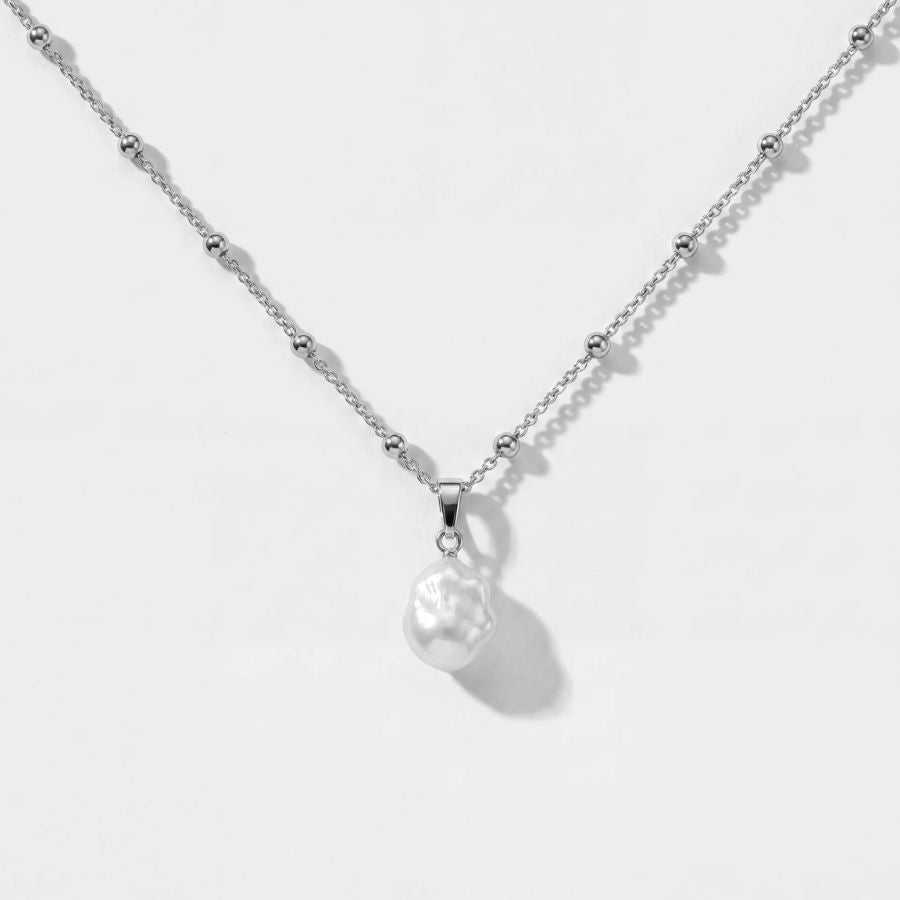 Baroque Pearl Pendant - Silver | Monrich