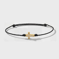 Cross Cord Tennis Bracelet