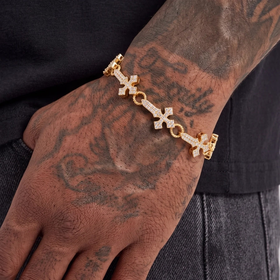 Sanctus Cross Link Bracelet