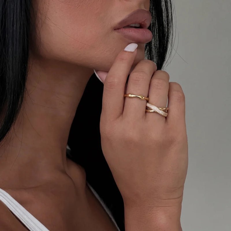 Wave Ring - Organic Stacking Band | Monrich